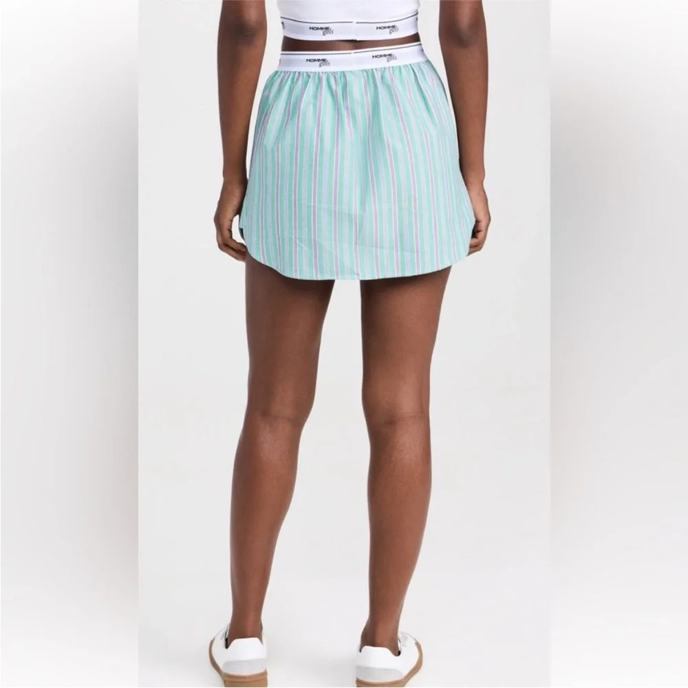 HOMMEGIRLS Shirttail Mini Skirt. Size M.BNWT. MSRP $195.